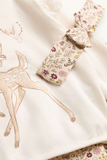 Baby Mädchen - Bambi - Baby-Outfit - 3 teilig - cremefarben