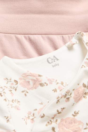 Bébés filles - Petites fleurs - tenue pour bébé - 2 pièces - blanc crème