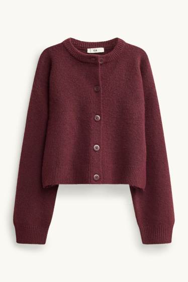 Kinder Mädchen - Strickjacke - bordeaux