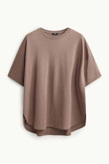 Dámské - Tričko - relaxed fit - taupe