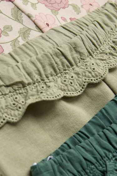 Bébés filles - Lot de 3 - leggings chauds pour bébé - vert