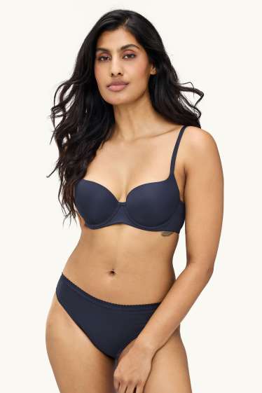 Women - Multipack of 2 - underwire bra - FULL COVERAGE - padded - dark blue