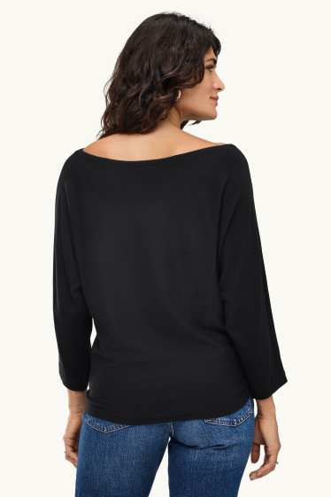 Damen - Feinstrick-Pullover - schwarz