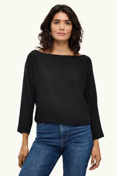 Damen - Feinstrick-Pullover - schwarz