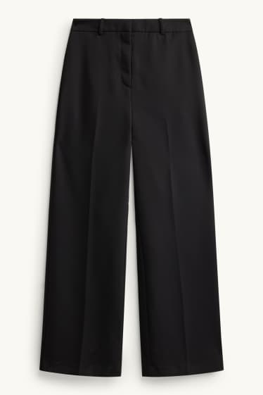 Femmes - Pantalon de bureau - high waist - regular fit - noir