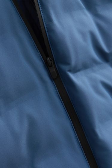 Home - Jaqueta embuatada tècnica - amb folre - impermeable - blau