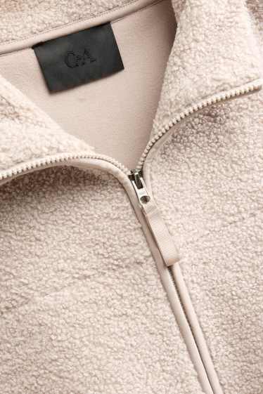 Femmes - Gilet sans manches en peluche - beige