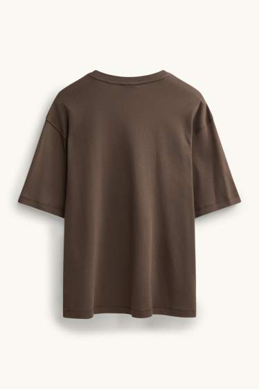 Herren - T-Shirt - Relaxed Fit - braun