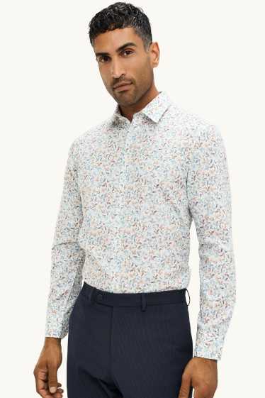 Men - Business shirt - regular fit - Kent collar - easy-iron - white