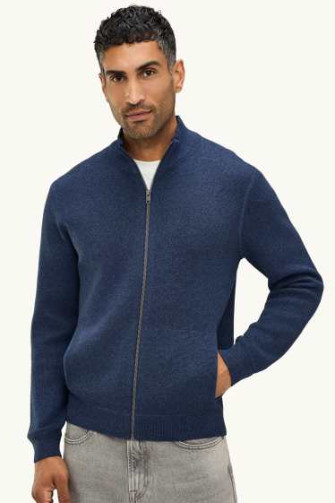 Herren - Strickjacke - dunkelblau