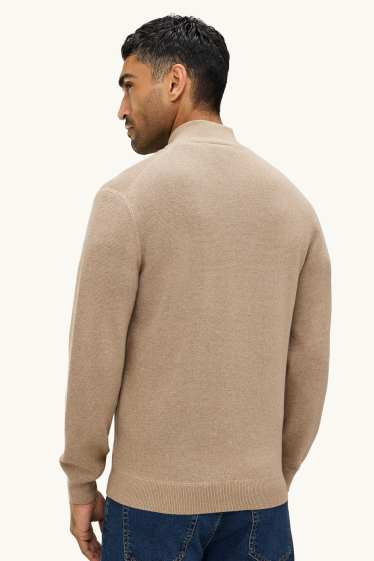 Herren - Strickjacke - beige