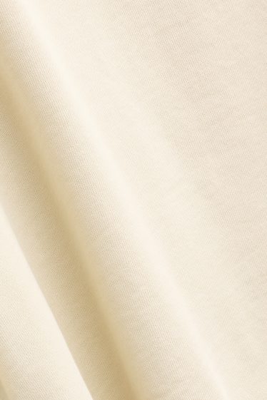 Women - Cropped T-shirt - relaxed fit - cremewhite