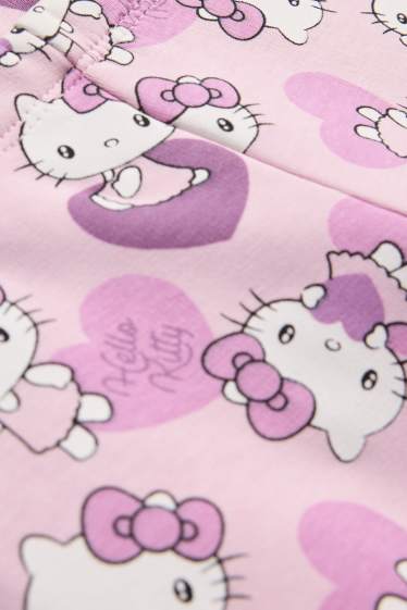 Children Girls - Hello Kitty - flared thermal leggings - purple / white