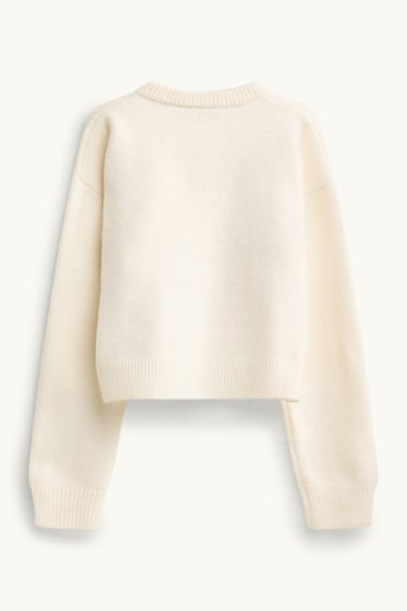 Kinder Mädchen - Strickjacke - cremeweiß