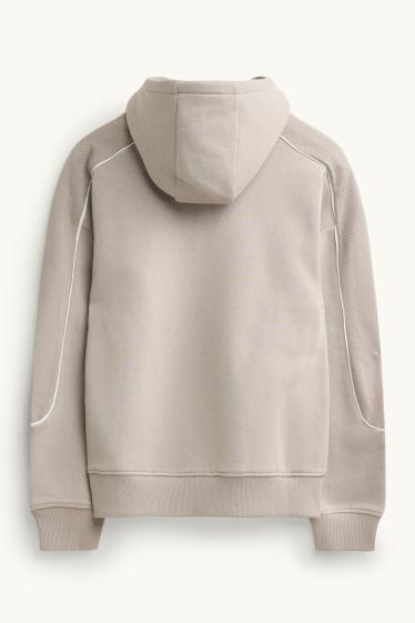 Enfants garçons - Sweat à capuche - taupe