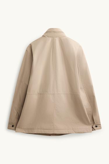 Herren - Jacke - gefüttert - wasserabweisend - beige