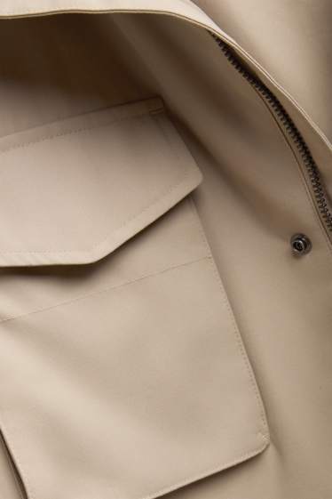 Herren - Jacke - gefüttert - wasserabweisend - beige