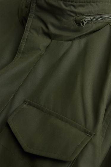 Herren - Jacke - gefüttert - wasserabweisend - dunkelgrün