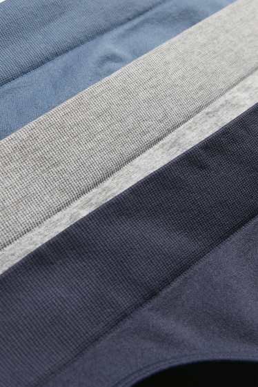 Dames - Set van 3 - slip - seamless - blauw / donkerblauw