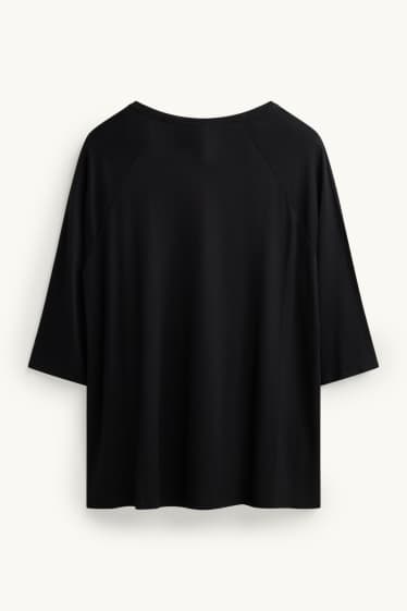 Femmes - T-shirt - relaxed fit - noir