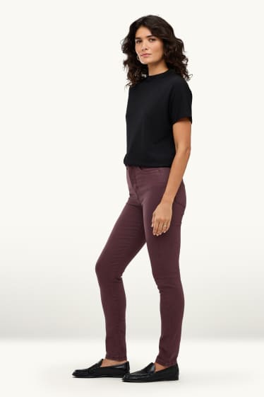 Dona - Jegging Jeans - high waist - bordeus