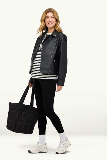 Damen - Umstands-Leggings - schwarz
