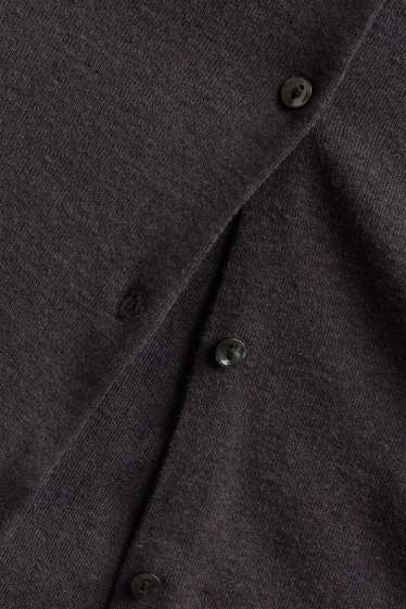 Dona - Càrdigan - look 2 en 1 - gris fosc jaspiat