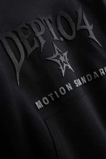 Herren - Oversized-Hoodie - schwarz