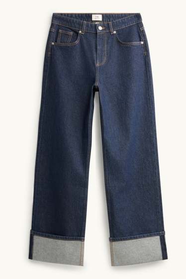 Femmes - Baggy jean - mid waist - jean bleu foncé