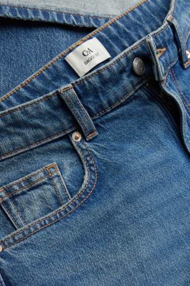 Damen - Baggy Jeans - Mid Waist - jeansblau