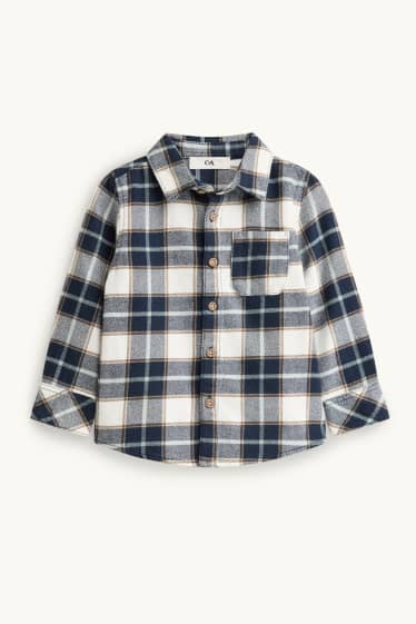 Kinder Buben - Fuchs und Waschbär - Set - Langarmshirt und Hemd - 2 teilig - dunkelblau