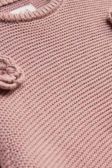 Baby Girls - Floral - baby jumper - pale pink