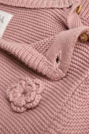 Baby Girls - Floral - baby jumper - pale pink