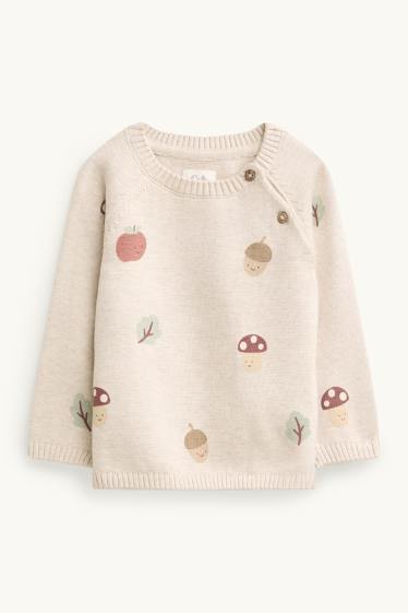 Unisex - Herfst - babytrui - beige