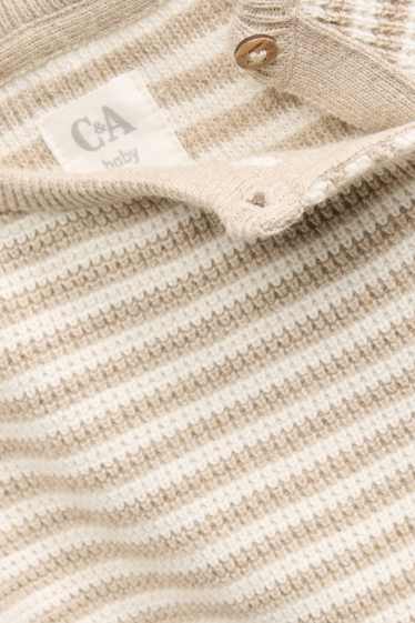 Unisex - Baby-Pullover - gestreift - beige