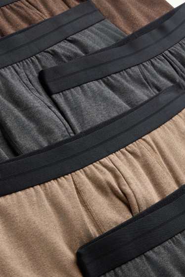Herren - Multipack 5er - Trunks - grau / braun