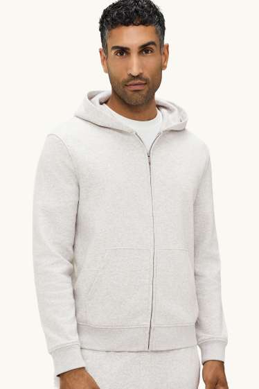 Men - Zip-through hoodie - light gray-melange