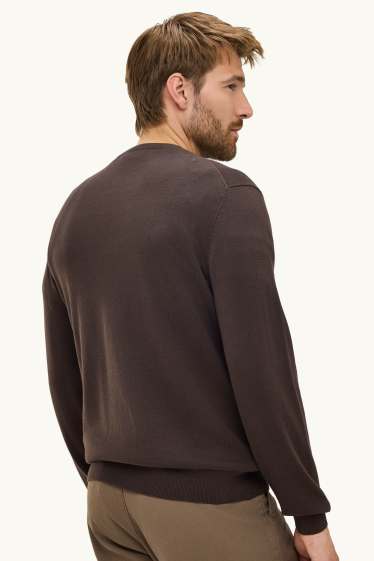 Hommes - Pull - marron foncé