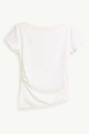 Dames - T-shirt - slim fit - wit
