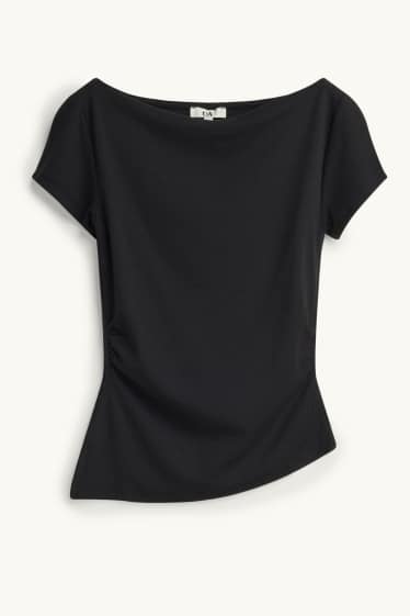 Women - T-shirt - slim fit - black
