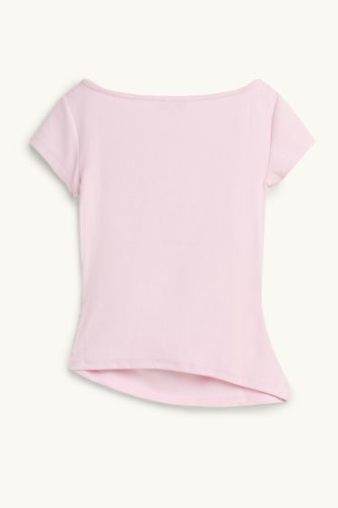 Dona - Samarreta de màniga curta - slim fit - rosa