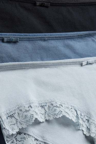Femmes - Lot de 3 - shortys - bleu clair