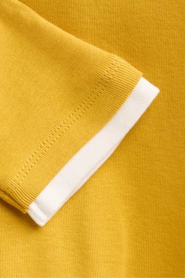 Dames - Longsleeve - regular fit - 2-in-1-look - geel