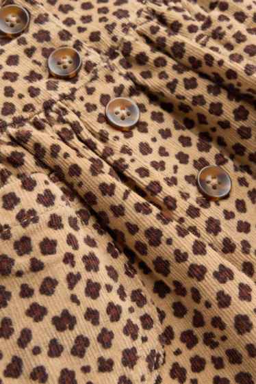 Enfants filles - Jupe en velours côtelé - à motif - LYCRA® - beige / marron