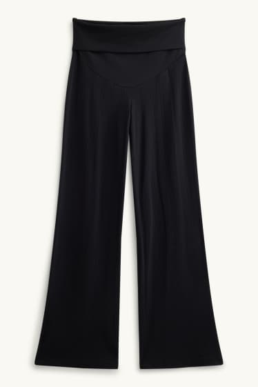 Women - Pointelle maternity pyjama bottoms - black