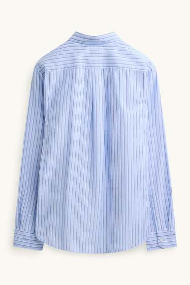 Hommes - Chemise - regular fit - col kent - à rayures - bleu clair