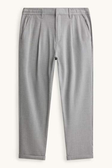 Heren - Chino - tapered fit - lichtgrijs