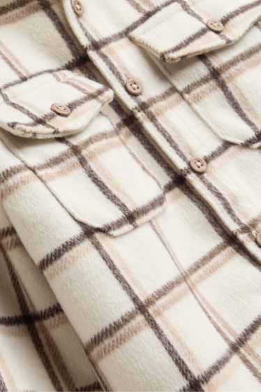 Bambini - Camicia - a quadretti - marrone / bianco crema
