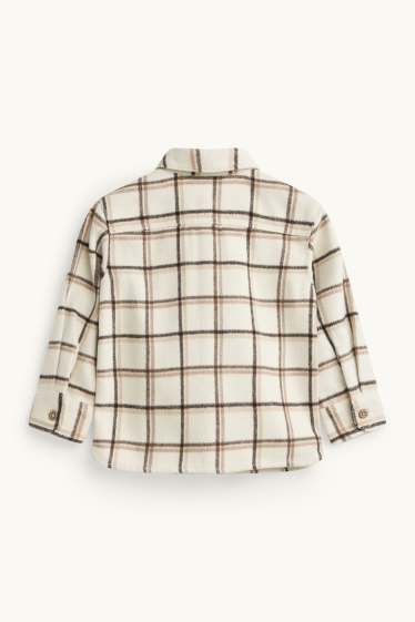 Bambini - Camicia - a quadretti - marrone / bianco crema
