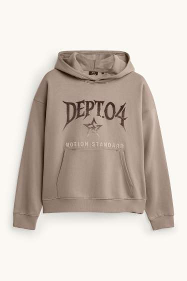 Herren - Oversized-Hoodie - hellbraun